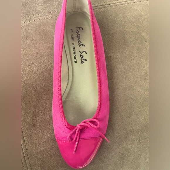 French Sole Ballet Shoes. Fushia, Nubuck and leather. Size EU 38. - Picture 4 of 7